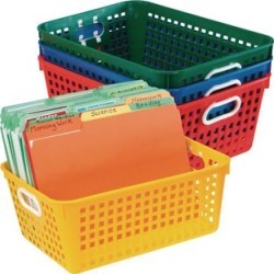 Book Baskets, Large Rectangle Primary Colors by Really Good Stuff Inc