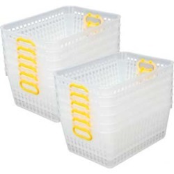 Book Baskets, Large Rectangle Clear Yellow by Really Good Stuff Inc