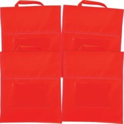 Solid Color Book Pouches Set Of 4 Red by Really Good Stuff Inc