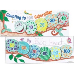 Ready To Decorate Count To 100 Caterpillar Posters by Really Good Stuff Inc