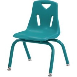 Jonti Craft Berries Stacking Chairs Powder Coated 12 Seat Height Set Of 6 Teal by Jonti-Craft Inc