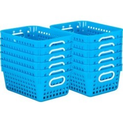 Book Baskets Medium Rectangle Blue Neon by Really Good Stuff Inc