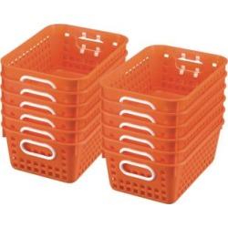 Book Baskets Medium Rectangle Orange by Really Good Stuff Inc