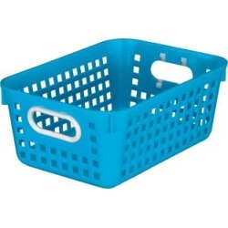 Medium Rectangle Book Basket Single Basket Blue Neon by Really Good Stuff Inc