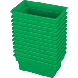 Small All Purpose Bins Set Of 12 Single Color Color Green by Really Good Stuff LLC