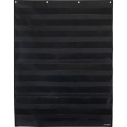 Large Rectangle Pocket Chart Black 1 pocket chart Black by Really Good Stuff Inc