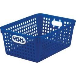 Large Rectangle Book Basket Single Basket Blue by Really Good Stuff Inc