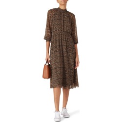 Madewell Paisley Mock Neck Dress brown-print found on Bargain Bro from Rent the Runway for USD $96.06