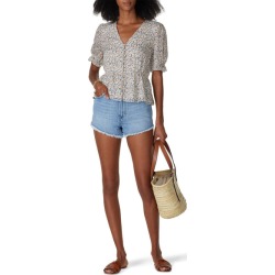 Madewell Retro Femme Body Kayla Top cream-multicolored-print found on Bargain Bro from Rent the Runway for USD $37.62