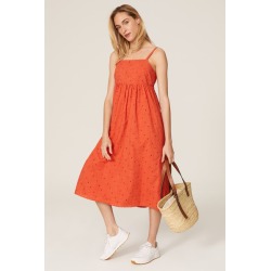 Madewell Eyelet Babydoll Dress orange found on Bargain Bro Philippines from Rent the Runway for $124.20