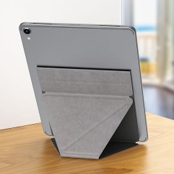 Pasted Thin Magnetic Tablet PC Holder Folding Portable Bracket PU Leather Stand Youth Version for iPad Xiaomi Huawei Tablet