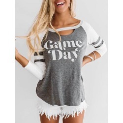 Day Graphic Cutout Baseball Tee