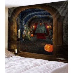 Halloween House Print Tapestry Wall Hanging Art Decoration