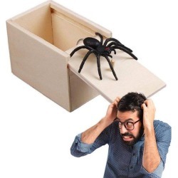 Surprised Spider Joke Box Trick Toy