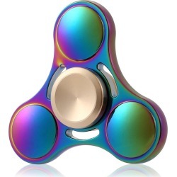 Round Tri-blade ADHD Titanium Alloy Fidget Spinner Stress Relief Toy Relaxation Gift