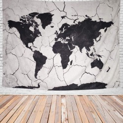 World Map Living Room Home Decor Tapestry