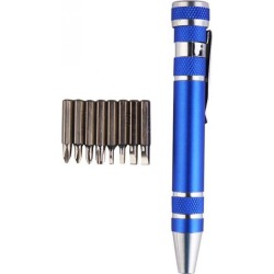 8 In 1 Pen Style Portable Aluminium Alloy Precision Screwdriver Set Coil-Jig-Master Screwdriver Repair Tool
