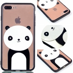 Cover Case for Iphone 8 Plus Relievo Giant Panda Soft Clear TPU Mobile Smartphone Cover Shell Case