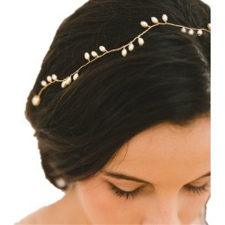 100% Pearl Handmade Hair Jewelry for Wedding Bride with Ribbon