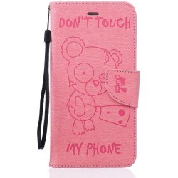 Little Bear Embossed Wallet Flip PU Leather Card Holder Standing Phone Case for iPhone 6 Plus / 6s Plus