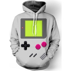 New Fashion Pocket Drawstring Hoodies Game Machine 3D Digital Printing Big Size Men Hoodie