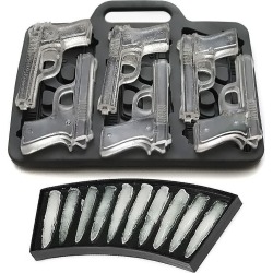 DIY Ice Cube Mold Gun Bullet Shape Ice Cube Tray Fruit Ice Cream Maker Kitchen Bar Drinking Accessories 2Pcs/Set