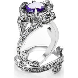 womens wedding crystal finger ring