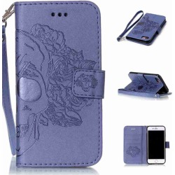 Double Embossed Skull Head PU Phone Case for Iphone 6 Plus / 6S Plus