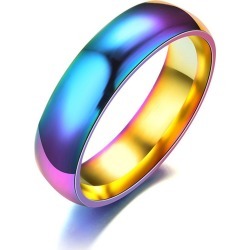 Stainless steel colorful ring for mans jewelry
