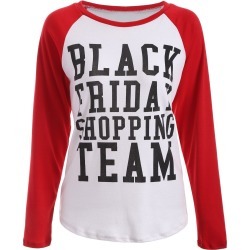 Black Friday Print Raglan Sleeve Tee Black Friday Print Raglan Sleeve Tee