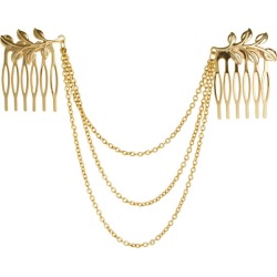 Leaves chain tassel hair comb leaf jewelry
