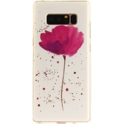 Song For Orchid Soft Clear IMD TPU Phone Casing Mobile Smartphone Cover Shell Case for Samsung Galaxy Note 8