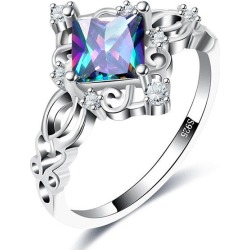Sparkly Rhinestone Geometric Finger Ring