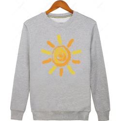 Sun Print Crew Neck Sweatshirt
