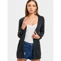 Fuzzy Open Front Cardigan