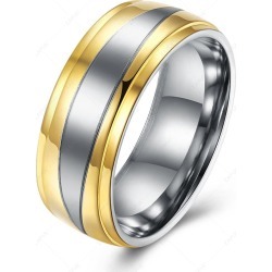 Two Tone Round Finger Ring
