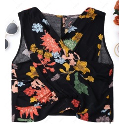 Surplice Floral Tank Top