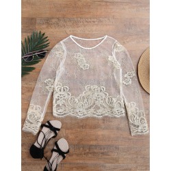 Golden Thread Sheer Cover Up Top