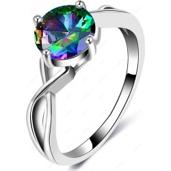 Faux Gem Infinite Finger Ring