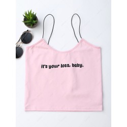 Letter Cropped Tank Top