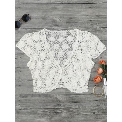 Crochet Plunging Neck Cover Up