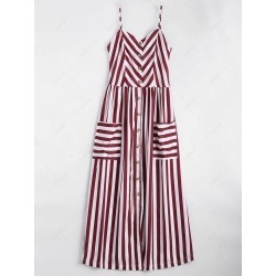 Button Up Striped Dress