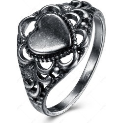 Retro Alloy Heart Finger Ring