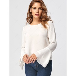 Tiered Flare Sleeve Blouse