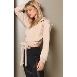 ZAFUL Drop Shoulder Wrap Hoodie