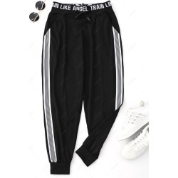Graphic Drawstring Sporty Jogger Pants