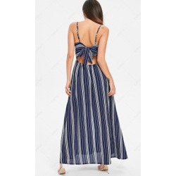 Bow Tie Cami Striped Maxi Dress