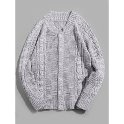 Button Up Stand Collar Cardigan