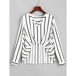 Stripes High Low Blouse