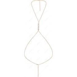 Stylish Pearl Decorate Alloy Body Chain